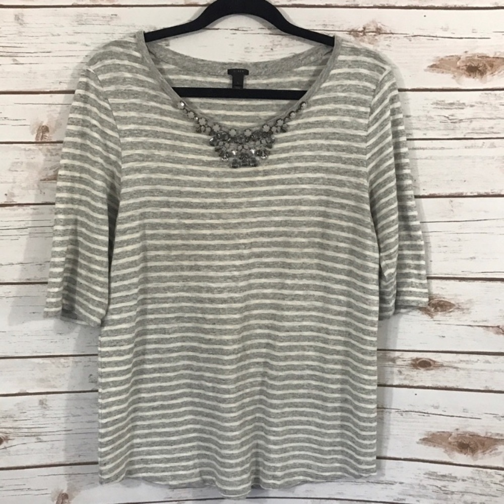 Perfect for Zoom! J Crew Jeweled T shirt